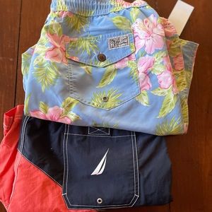 Ralph Lauren Polo XL Hibiscus $70/35 Nautica Coral/navy sail XL Orig $60/25